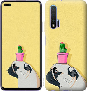 

Чехол Мопс с кактусом для Huawei Nova 6 879767
