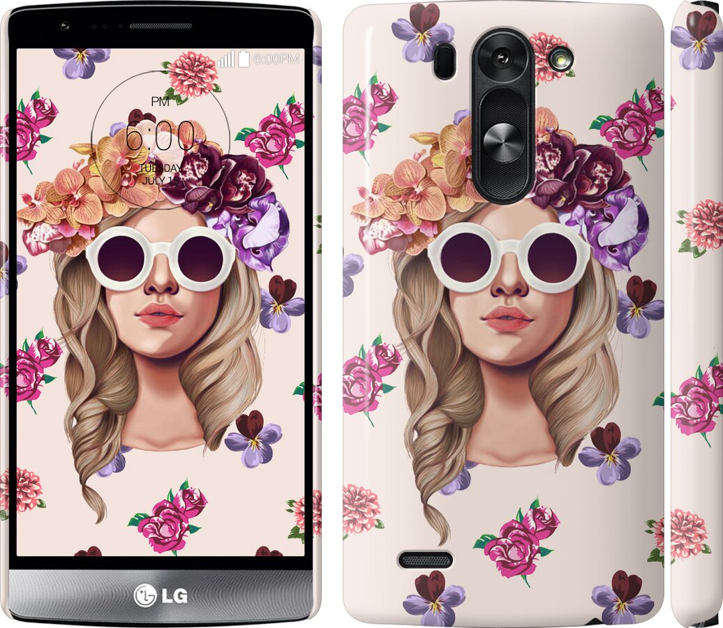 

Чохол Дівчина з квітами v2 на LG G3s D724 190298