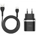 Фото СЗУ Hoco C12Q Smart QC3.0 3A (1USB-A) + кабель USB to Type-C (Черный) на vchehle.ua