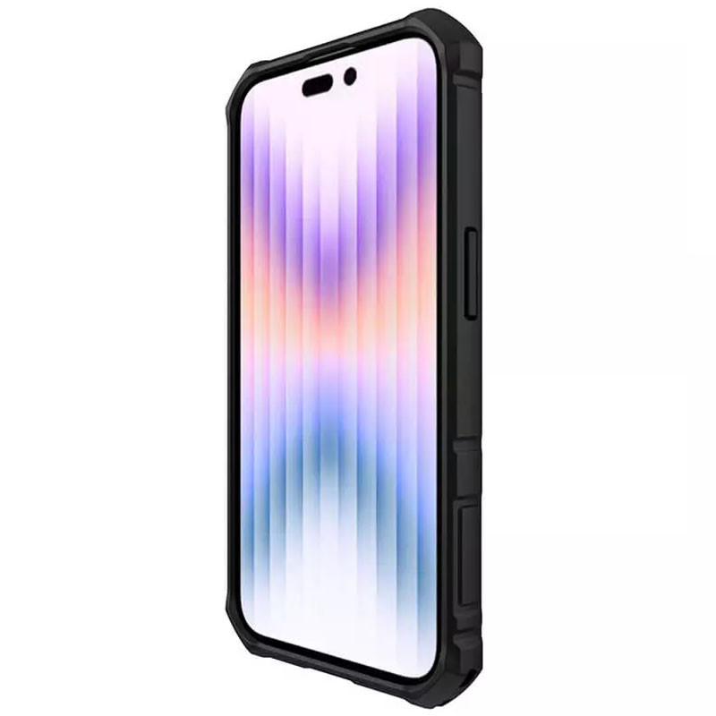 Фото TPU+PC чехол Nillkin Metal CamShield Armor Pro no logo (со шторкой) для Apple iPhone 14 Pro (6.1") (Black) в магазине vchehle.ua