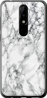 Чехол Мрамор белый для Nokia 5.1 Plus