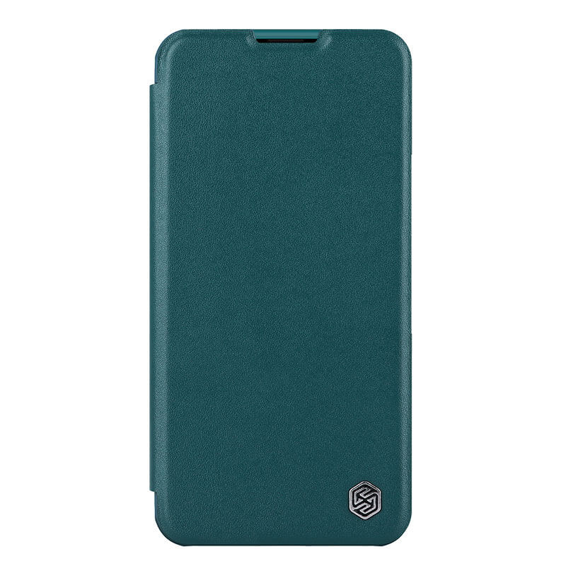 Шкіряний чохол (книжка) Nillkin Qin Pro Plain Camshield на Apple iPhone 14 (6.1") (Зелений)