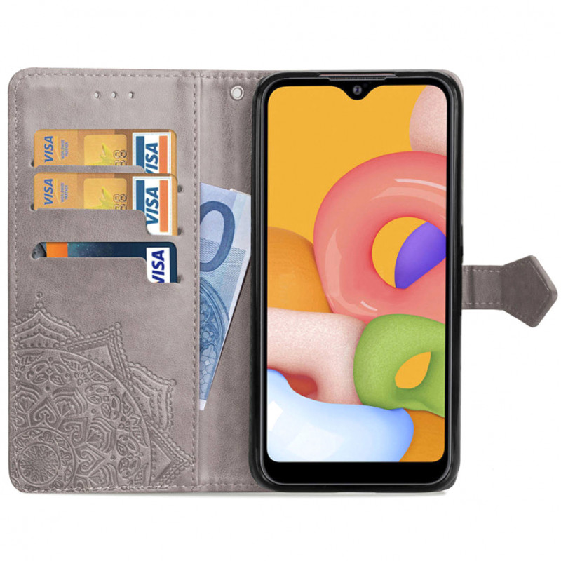 Фото Кожаный чехол (книжка) Art Case с визитницей для Xiaomi Redmi Note 9 / Redmi 10X (Серый) в магазине vchehle.ua