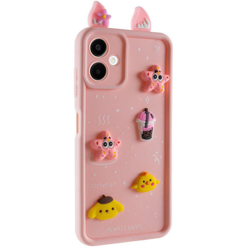 Чехол TPU Toys Case with Ears для Samsung Galaxy A06 (Light Pink)