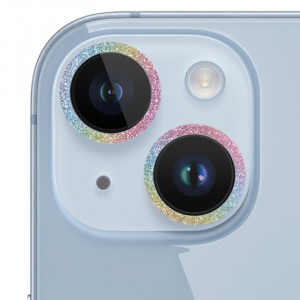 Захисне скло Metal Sparkles для iPhone 15 Plus