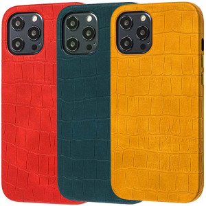 Кожаный чехол Croco Leather для Apple iPhone 12 Pro Max (6.7")