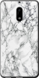 Чехол Мрамор белый для Nokia 6