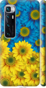 Чехол Жёлто-голубые цветы для Xiaomi Mi 10 Ultra
