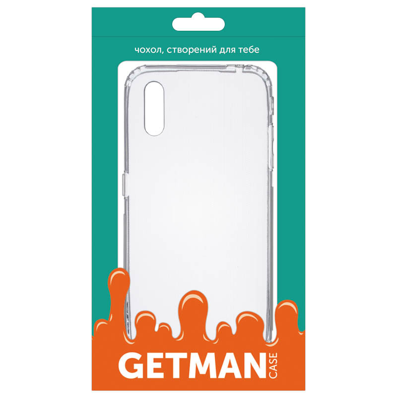 TPU чохол GETMAN Transparent 1,0 mm на Samsung Galaxy A01 (Прозорий / Transparent) в магазині vchehle.ua