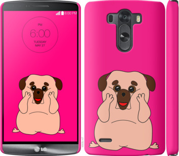 

Чехол Весёлый мопс для LG D856 Dual G3 928407
