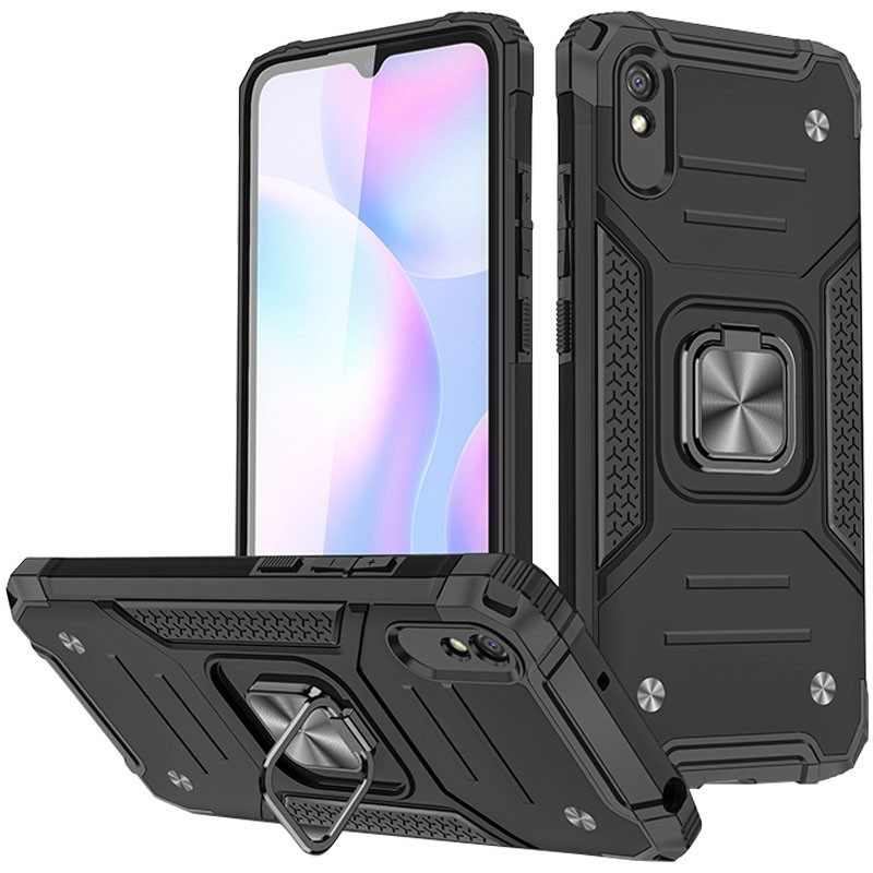 

Ударостійкий чохол Union Ring for Magnet на Xiaomi Redmi 9A (Чорний) 1186040