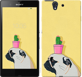 

Чохол Мопс з кактусом на Sony Xperia Z C6602 795593