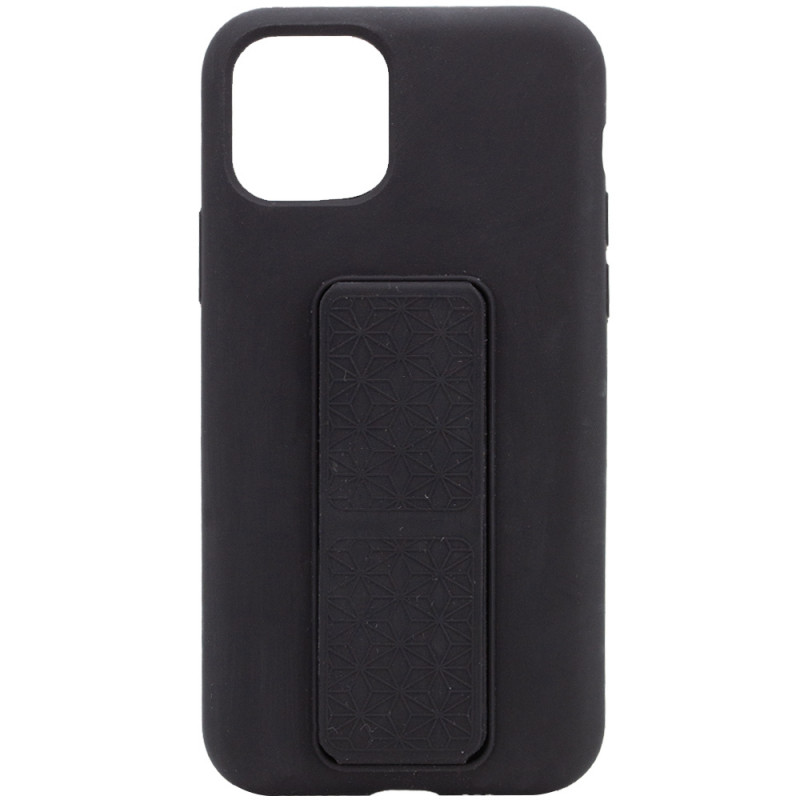 Уценка Чехол Silicone Case Hand Holder для Apple iPhone 11 Pro Max (6.5") (Эстетический дефект / Черный / Black)