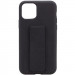 Уценка Чехол Silicone Case Hand Holder для Apple iPhone 11 Pro Max (6.5") (Эстетический дефект / Черный / Black)