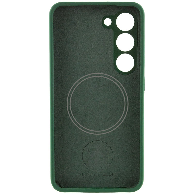 Фото Чехол Silicone Cover Lakshmi Full Camera (AA) with MagFit для Samsung Galaxy S23 (Зеленый / Dark green) на vchehle.ua