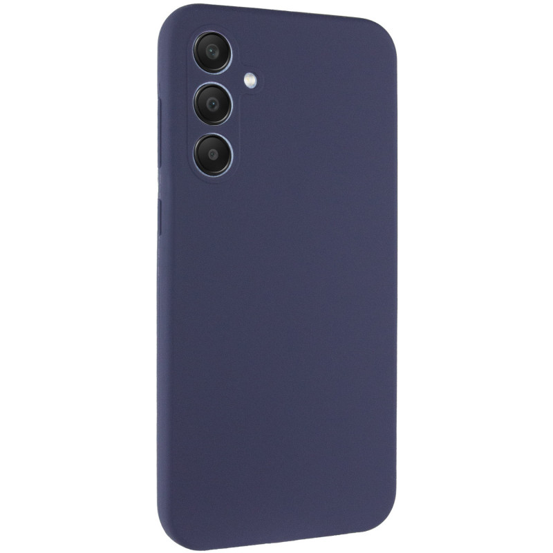 Чехол Silicone Cover Lakshmi Full Camera (AAA) для Samsung Galaxy S24 FE (Темно-синий / Midnight blue)