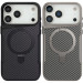 TPU+PC чохол Metal Buttons with Magnetic Safe Carbon Ring на Apple iPhone 17 Pro Max (6.9")