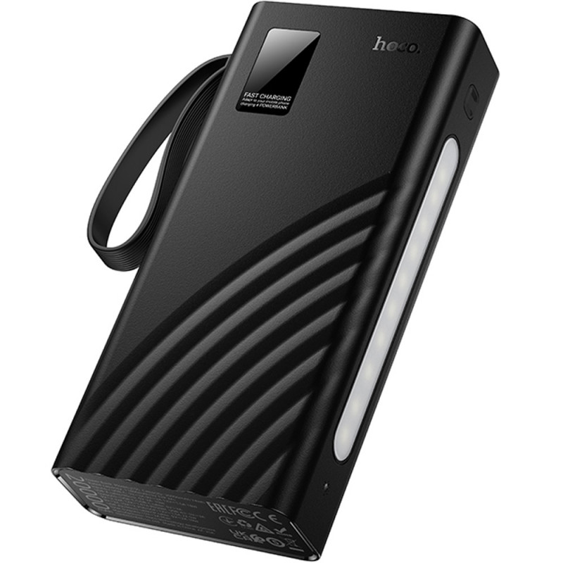 Купити Портативний ЗП Power Bank Hoco J155 Shine 22.5W+PD20W with 4 cables 20000 mAh (Black) на vchehle.ua