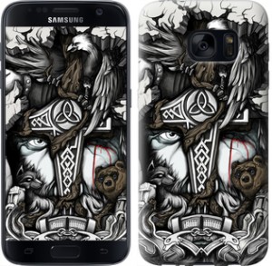 Чехол Тату Викинг для Samsung Galaxy S7 G930F