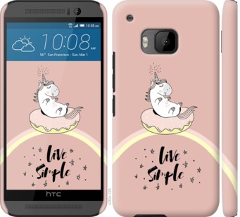

Чехол Единорожка в пончике для HTC One M9 719237