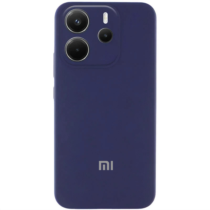 Чехол Silicone Cover Lakshmi Full Camera (AA) with logo для Xiaomi Redmi Note 14 4G (Int. version) (Синий / Midnight Blue)