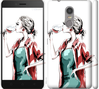 

Чехол Девушка с бокалом для Lenovo K6 Note 841499
