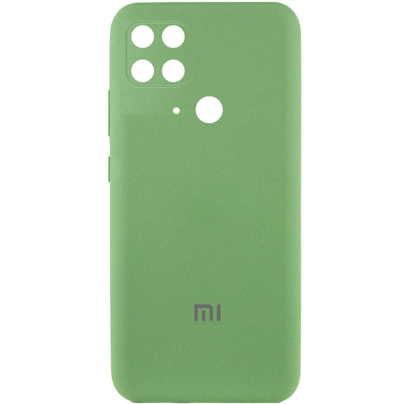 Чехол Silicone Cover Full Camera (AA) для Xiaomi Redmi 10C (Мятный / Mint)