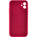 Фото Чехол Silicone Case Full Camera Protective (AA) NO LOGO для Apple iPhone 12 (6.1") (Красный / Rose Red) на vchehle.ua