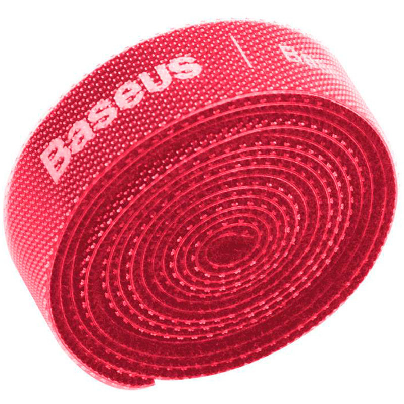 Лента липучка Baseus Colourful Circle Velcro strap (3m) (ACMGT-F) (Красный)