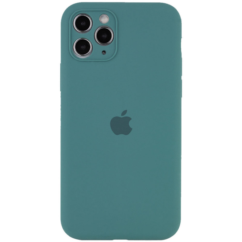 Чохол Silicone Case Full Camera Protective (AA) на Apple iPhone 12 Pro (6.1") (Зелений / Pine green)