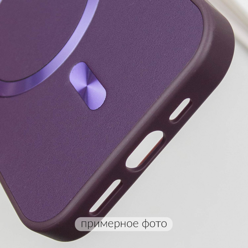 Купити Шкіряний чохол SnapCase with Magnetic Safe на Apple iPhone 16 Pro Max (6.9") (Dark Purple) на vchehle.ua