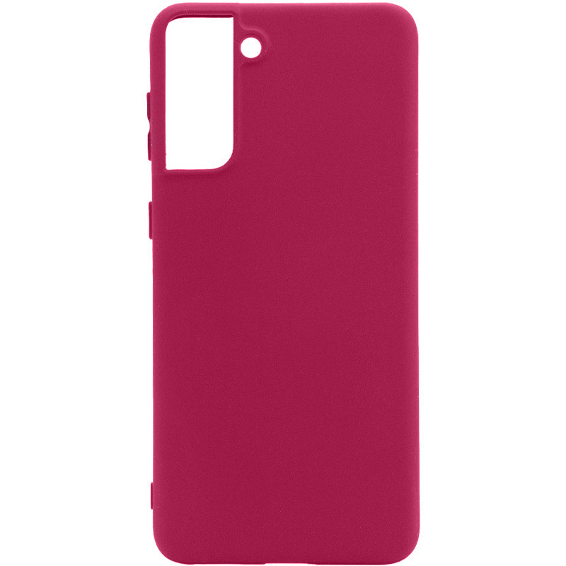 Чохол Silicone Cover Full without Logo (A) на Samsung Galaxy S21 (Бордовий / Marsala)