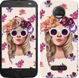 

Чехол Девушка с цветами v2 для Motorola Moto G5 PLUS 703266