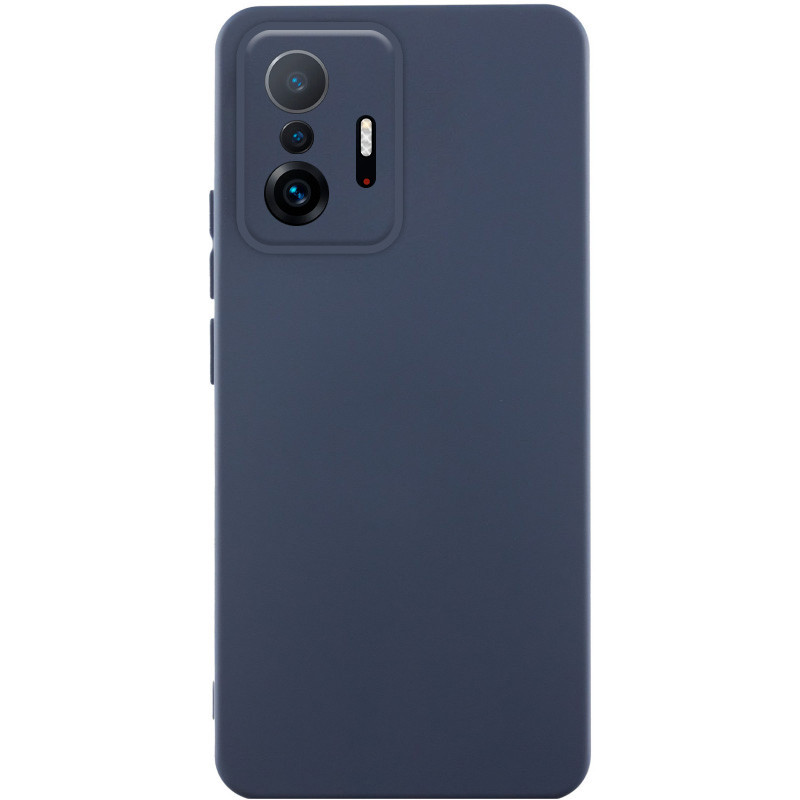 Чехол Silicone Cover Lakshmi Full Camera (AAA) для Xiaomi 11T / 11T Pro (Темно-синий / Midnight blue)