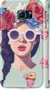 Чехол Девушка с цветами для Samsung Galaxy S6 Edge G925F