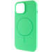 Чехол Silicone Case Full Protective (AA) NO LOGO with Magnetic Safe для Apple iPhone 13 (6.1") (Зеленый / Spearmint)