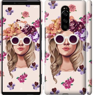 

Чехол Девушка с цветами v2 для Sony Xperia XZ4 698407
