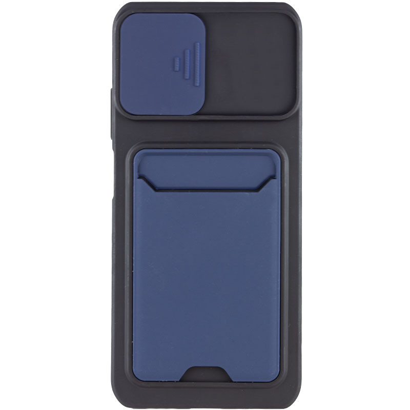 

TPU+PC чехол Card Holder для Xiaomi Redmi Note 10 (Синий) 1213620