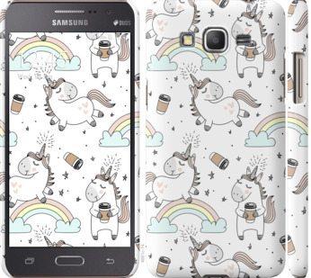 

Чехол Единорог и кофе для Samsung Galaxy Grand Prime G530H 840678