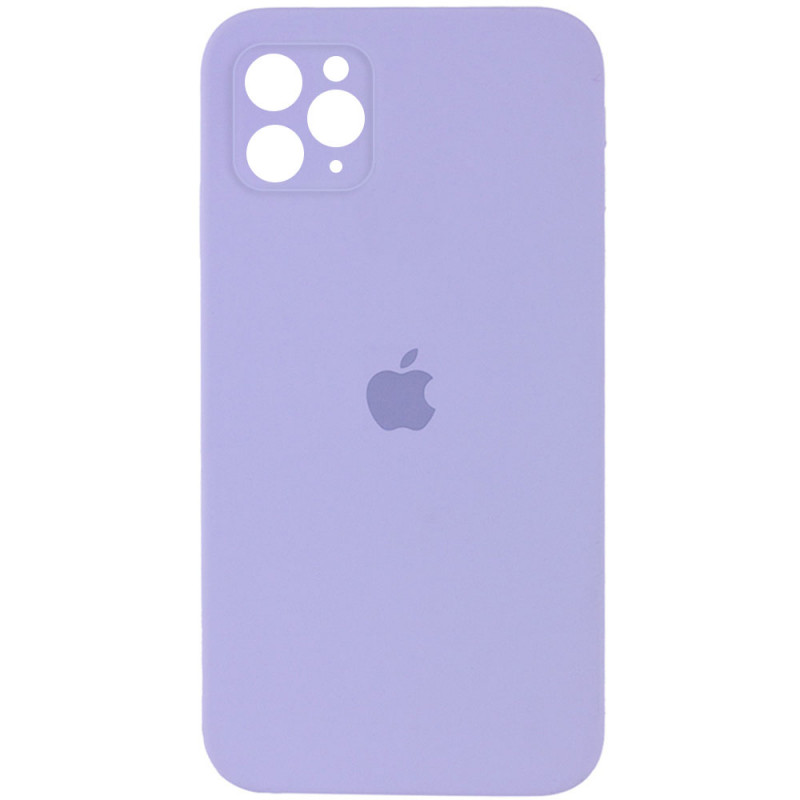 Чехол Silicone Case Square Full Camera Protective (AA) для Apple iPhone 11 Pro Max (6.5") (Сиреневый / Dasheen)