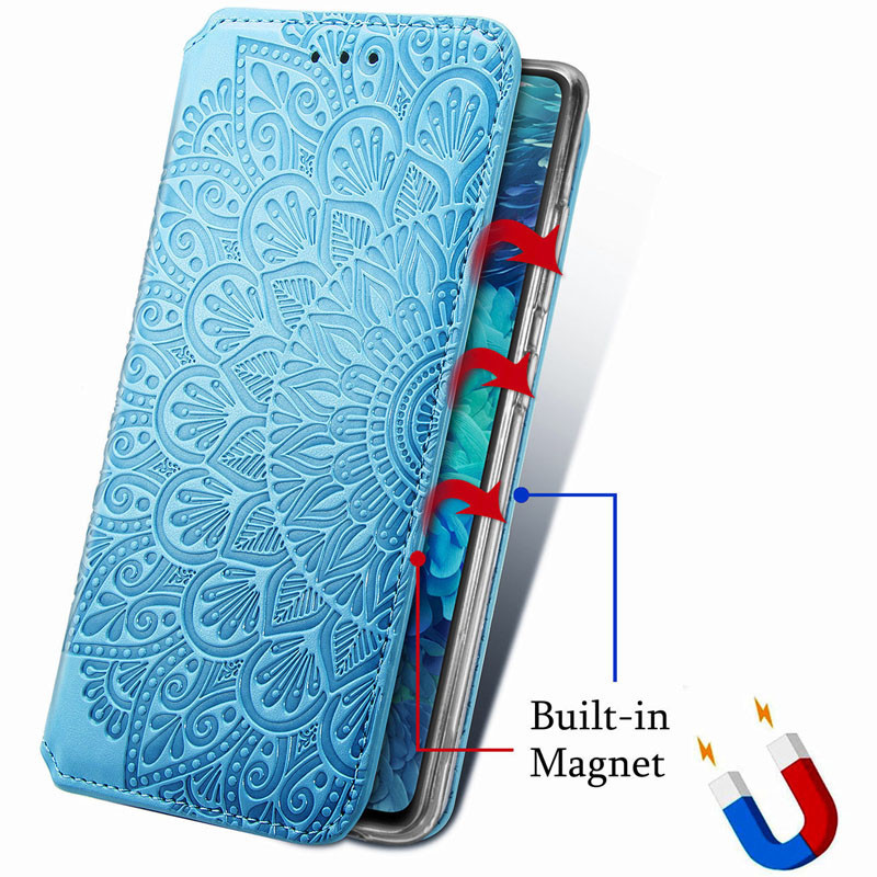 

Шкіряний чохол книжка GETMAN Mandala (PU) для Oppo A5s (Синій) 1126169