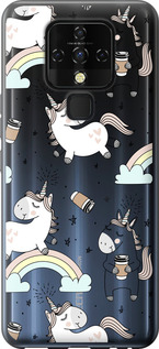 

Чехол Единорог и кофе для Tecno Camon 16 SE CE7j 1607341