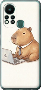 Чохол Funny Capybara CEO Working на Infinix Hot 11S