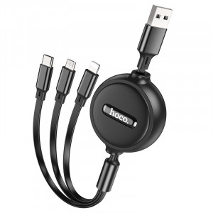 Дата кабель Hoco X75 3in1 Lightning-MicroUSB-Type-C (1m)