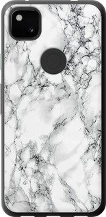 Чехол Мрамор белый для Google Pixel 4A