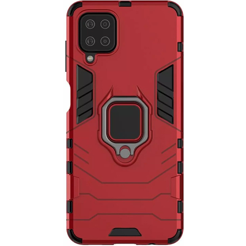 Ударопрочный чехол Transformer Ring for Magnet для Samsung Galaxy A12 / M12 (Красный / Dante Red)