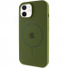 Чехол Silicone Case Full Protective (AA) with Magnetic Safe для Apple iPhone 11 (6.1") (Зеленый / Dark Olive)