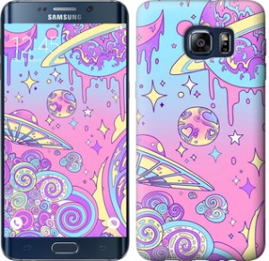 Чехол Розовая галактика для Samsung Galaxy S6 Edge Plus G928