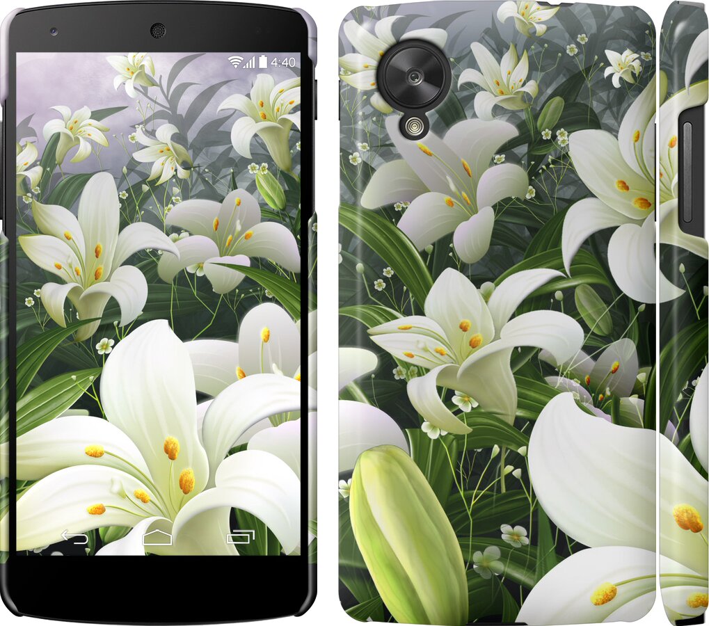 

Чехол Белые лилии для LG Nexus 5 245763