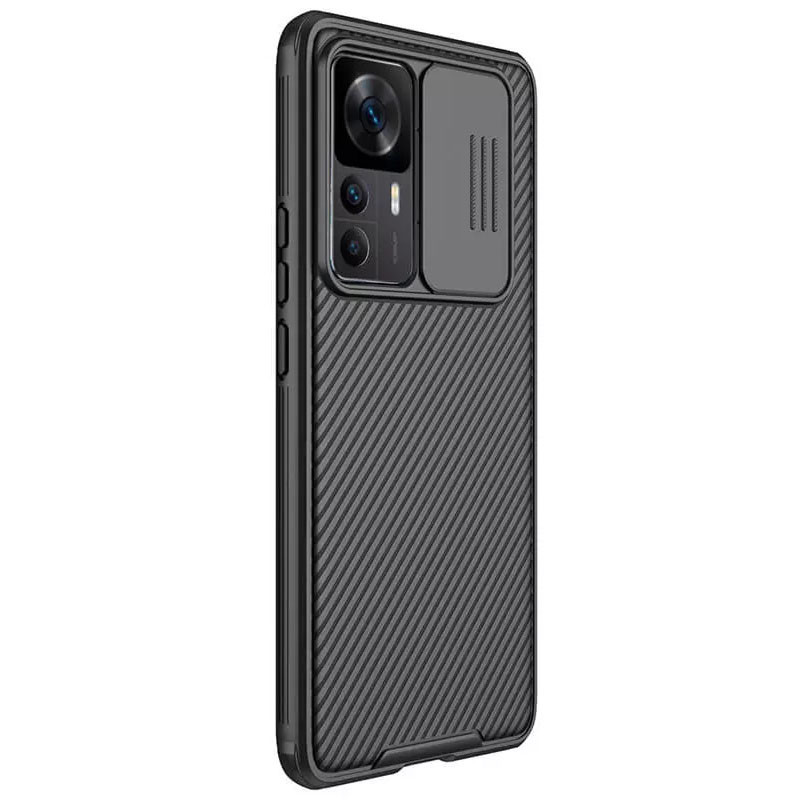 Фото Карбонова накладка Nillkin Camshield (шторка на камеру) на Xiaomi Redmi K50 Ultra / Xiaomi 12T (Черный / Black) на vchehle.ua